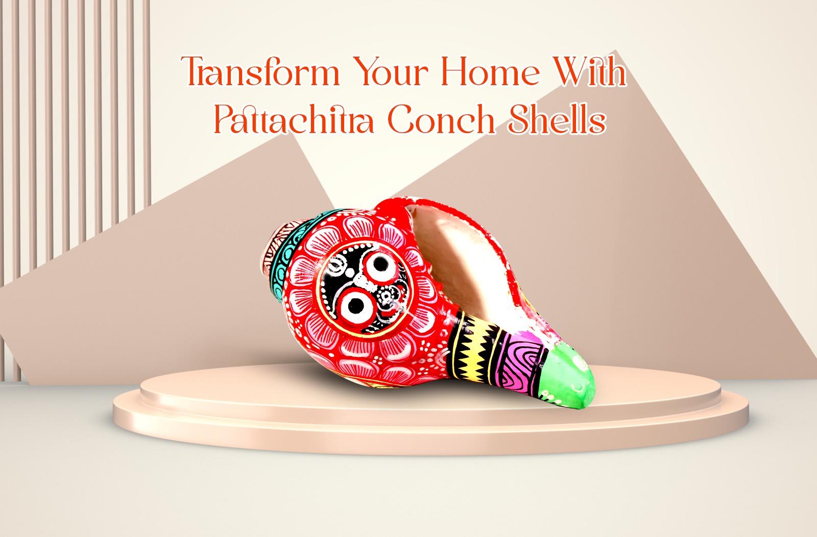 Transform Your Home with Hand-Painted Pattachitra Conch Shells